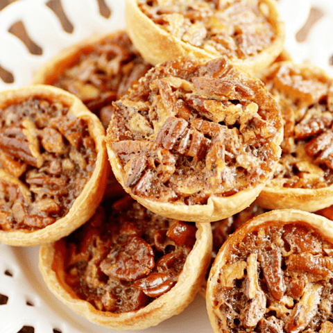 Mini Pecan Pie Recipe perfect for Thanksgiving or Christmas dessert!