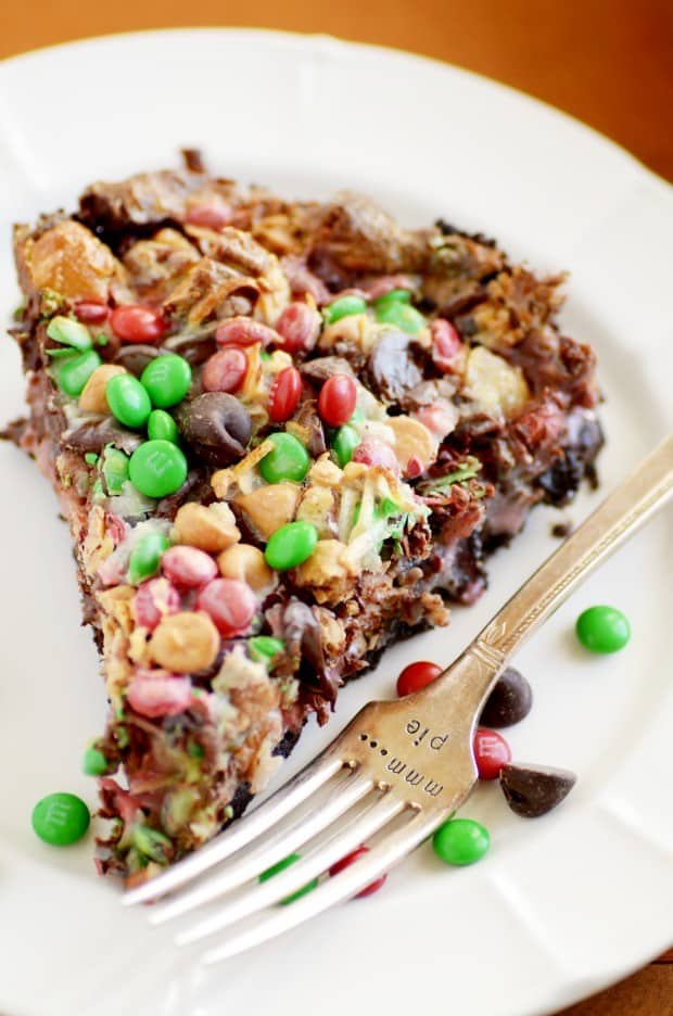 Magic Cookie Bar PIE with M&Ms (everything is better with M&Ms)!