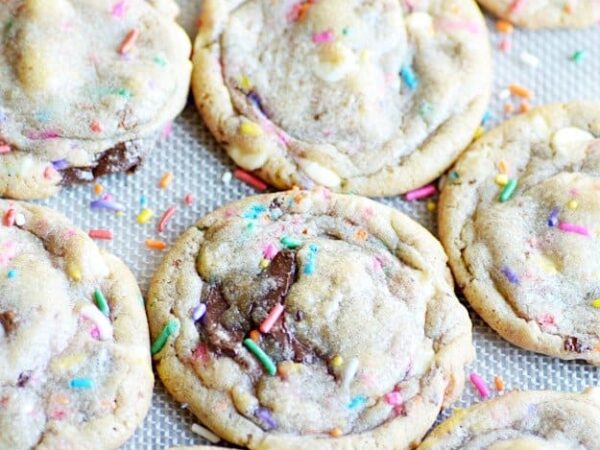 Cake Batter Chocolate Chip Cookies From Scratch Recipe