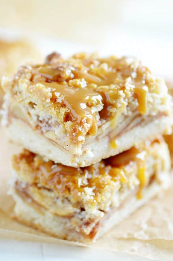 Salted Caramel Apple Pie Bars Recipe Something Swanky
