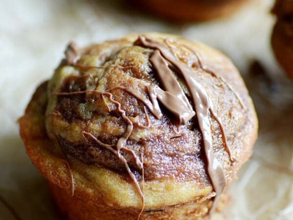 Peanut Butter Nutella Banana Muffins Recipe