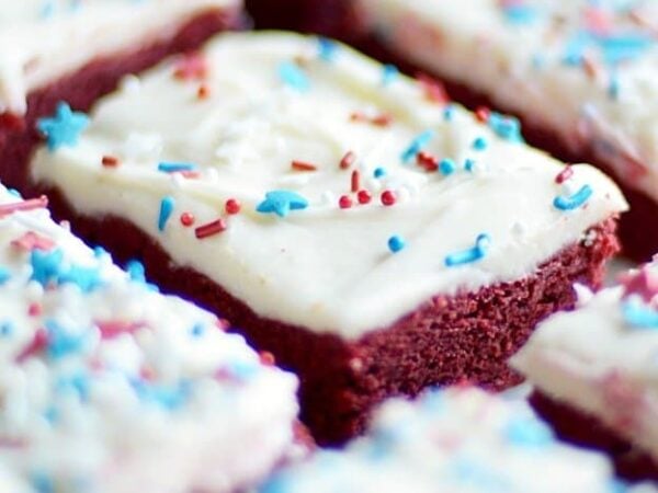 Red Velvet Cookie Bars with Cream Cheese Frosting Recipe