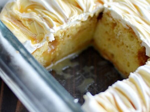 Salted Caramel Cheesecake Poke Cake Recipe