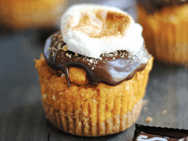 S’mores Pumpkin Cupcakes Recipe