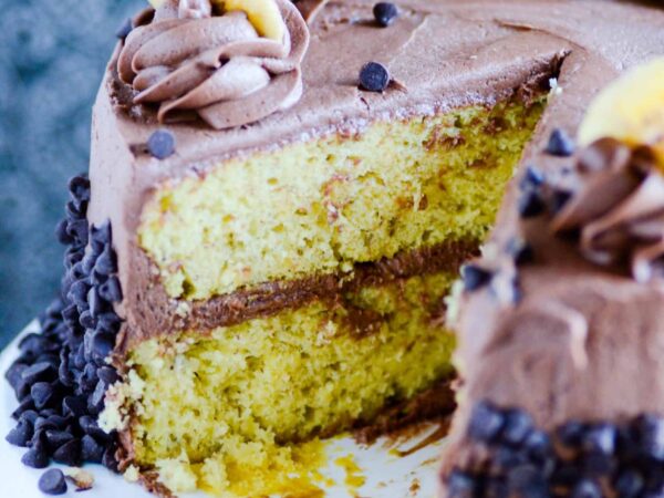 Banana Cake with Chocolate Cream Cheese Frosting Recipe