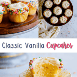 These Classic Vanilla Cupcakes are my favorite! And you'll be surprised how easy they are to make from scratch.