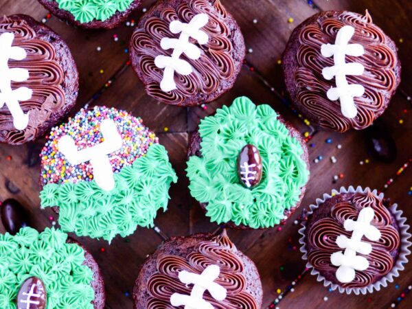 Three Easy Football Cupcakes Recipe