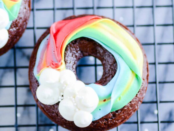 Rainbow Chocolate Donuts for St. Patrick’s Day Recipe
