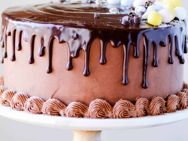 Mini Cadbury Egg Cheesecake Cake with Chocolate Ganache Recipe