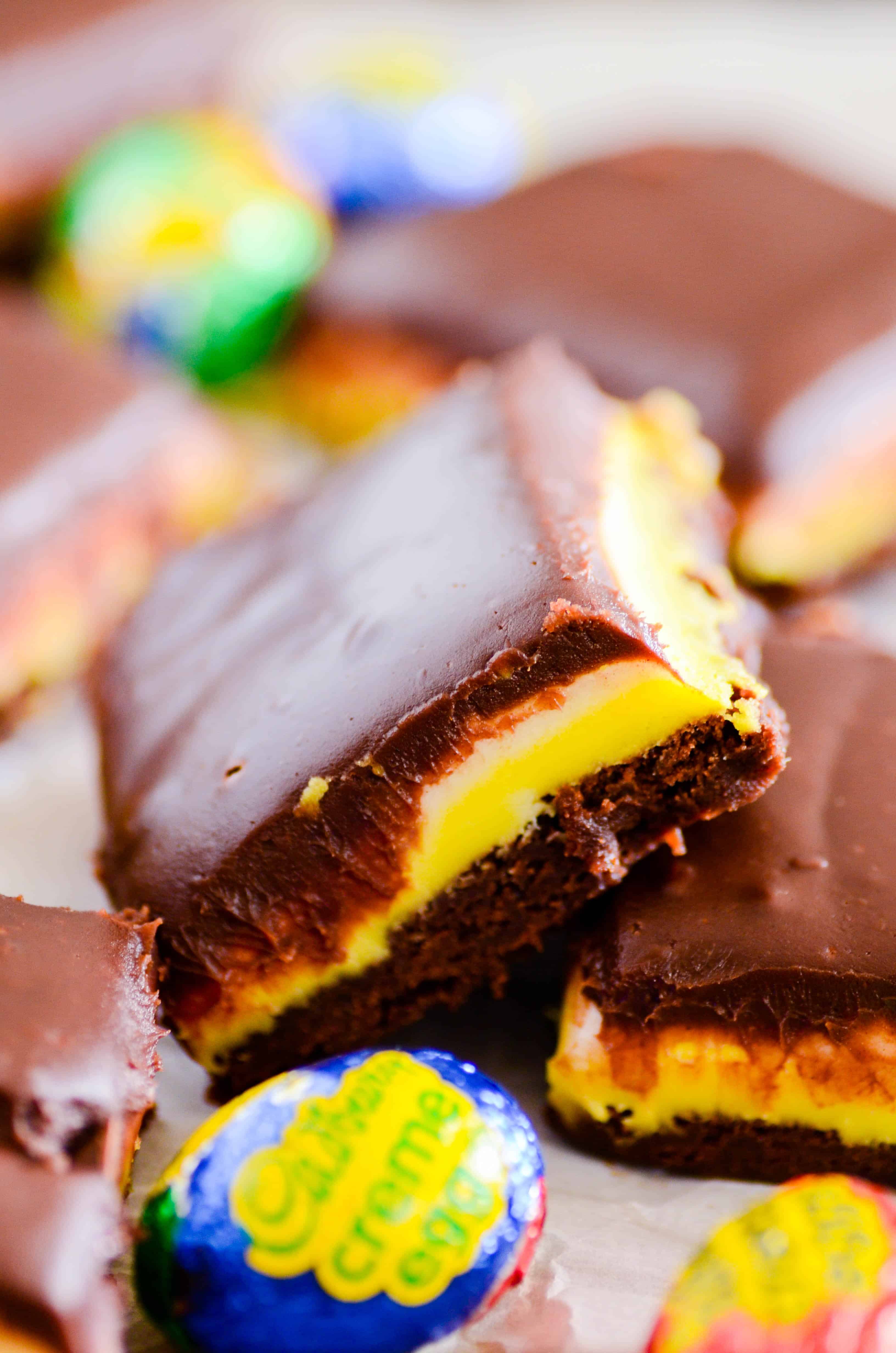 Cadbury Cream Egg Brownies