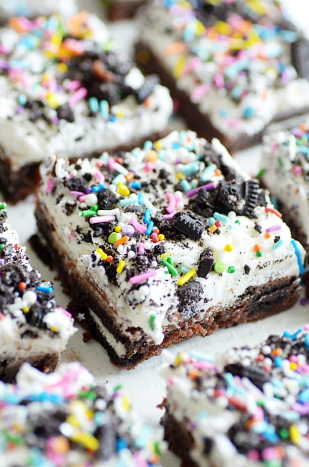 Oreo Brownies with Vanilla Buttercream
