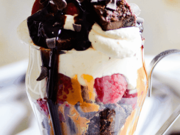 Raspberry Biscoff Brownie Parfaits Recipe