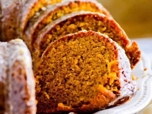 Whole Wheat Pumpkin Bundt Cake with Maple Glaze Recipe