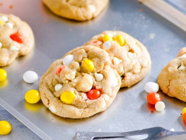 Candy Corn M&M Macadamia Nut Cookies Recipe