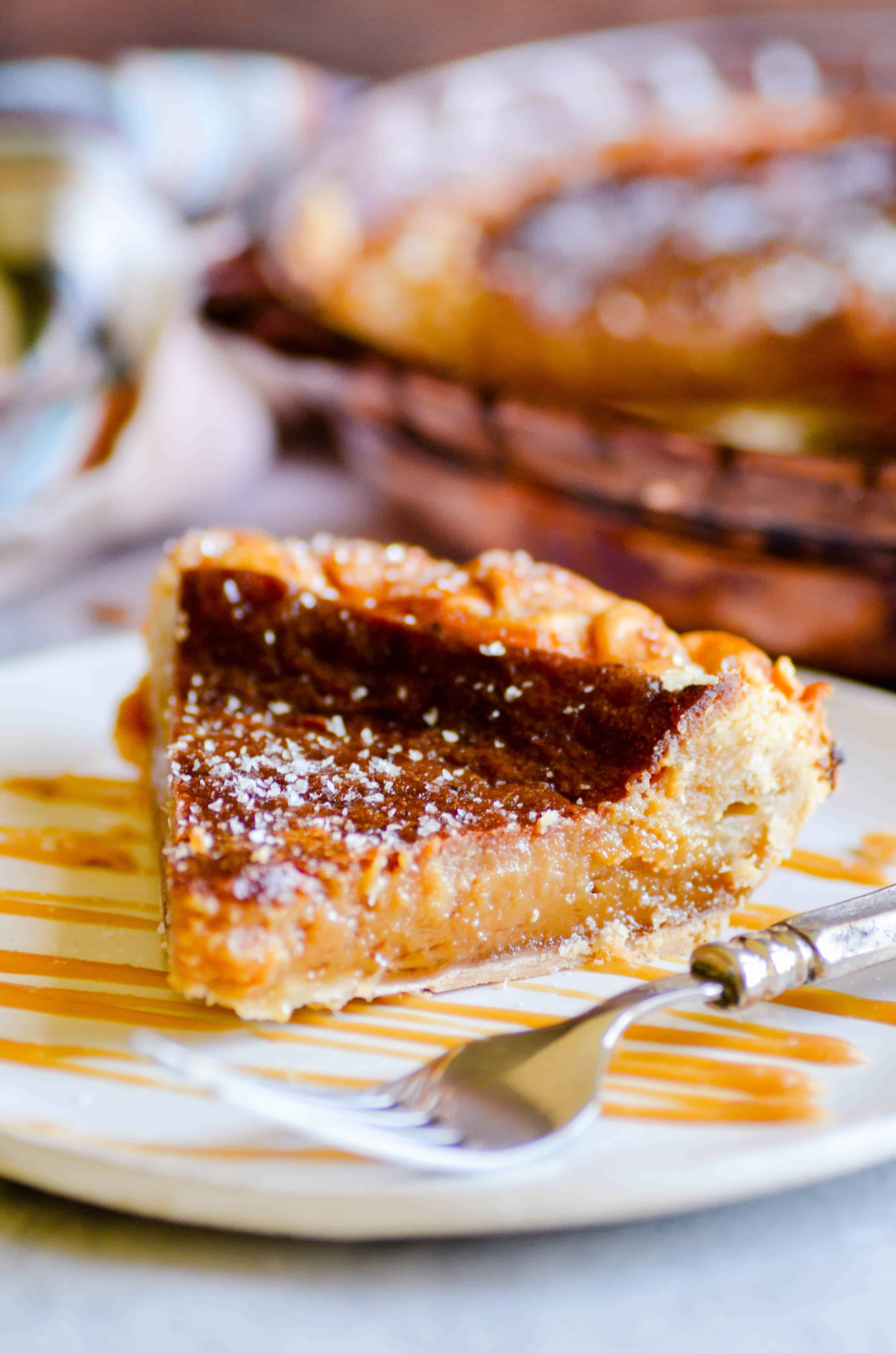 This Salted Honey Custard Pie brings a little something different to the Thanksgiving table.