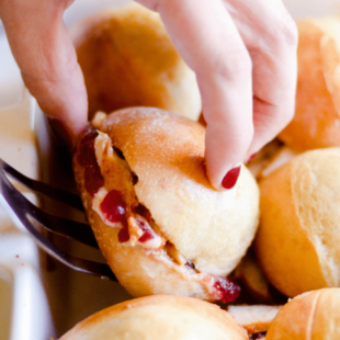 Cranberry Turkey Sliders with a Cajun Cream Cheese Spread