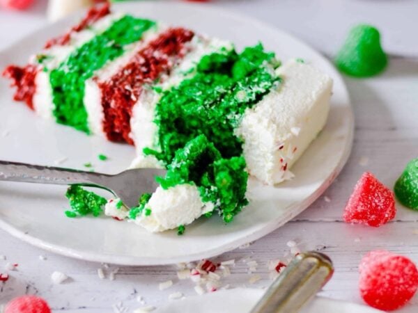 Christmas Velvet Layer Cake with Peppermint Whipped Cream Frosting Recipe