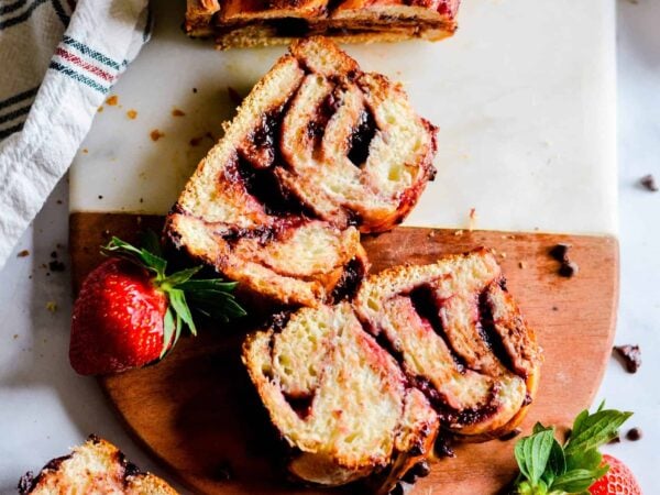 3-Ingredient Strawberry Chocolate Babka Recipe