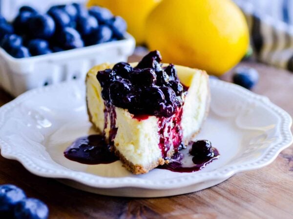 Lemon Cheesecake with Blueberry Sauce Recipe
