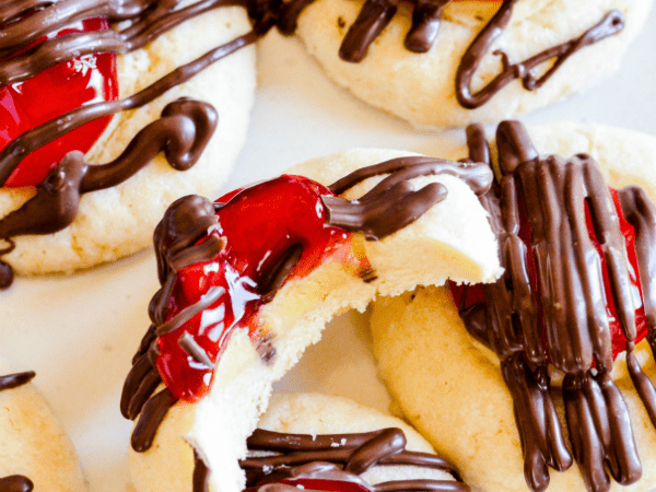 Chocolate Cherry Thumbprint Cookies Recipe