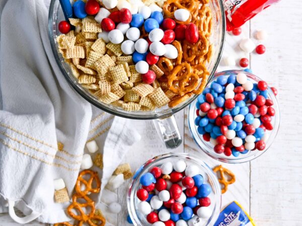 Red, White, and Blue Popcorn Mix