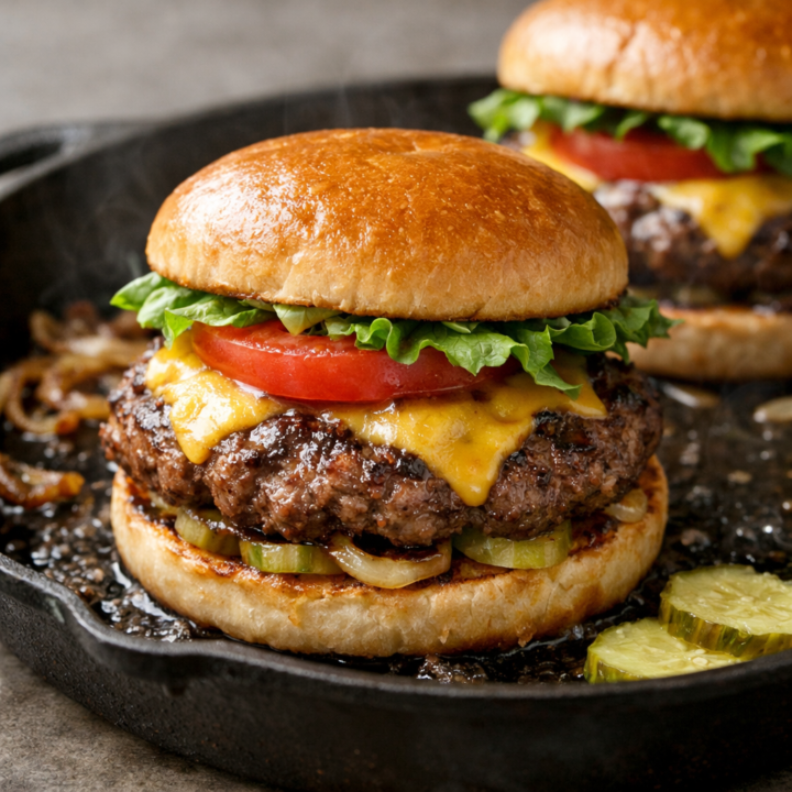 Cast Iron Skillet Hamburgers Recipe