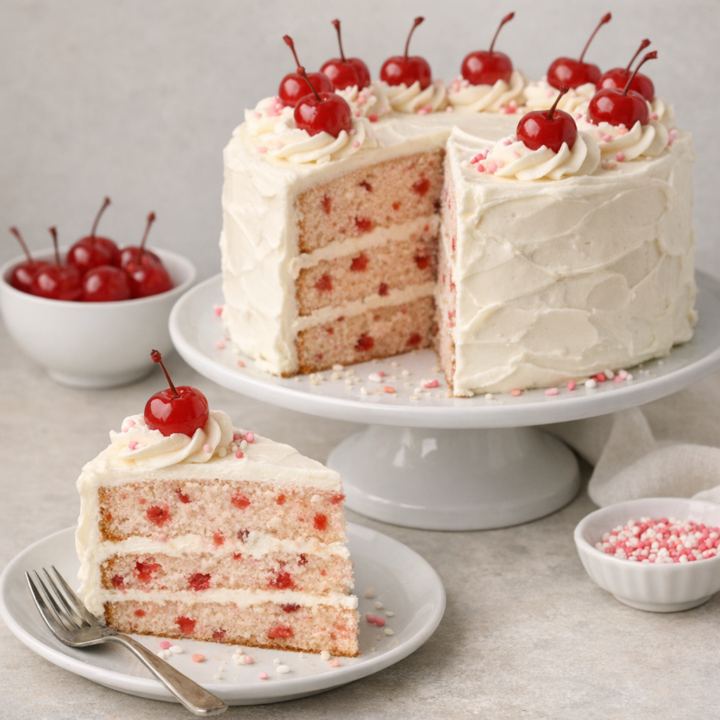 Cherry Chip Cake Recipe
