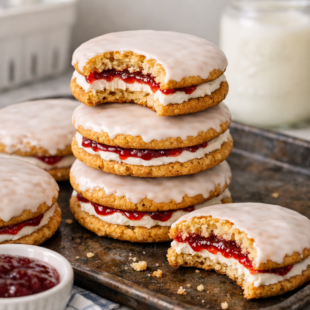 Obsessed with Little Debbie Jelly Creme Pies? Me too! This easy copycat recipe nails that dreamy, gooey filling perfectly. You HAVE to make these!