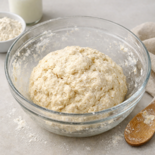This quick bread dough recipe is ready in 30 minutes & works for pizza, dinner rolls, cinnamon rolls, and more! So easy, so dreamy — let's bake! 🍞