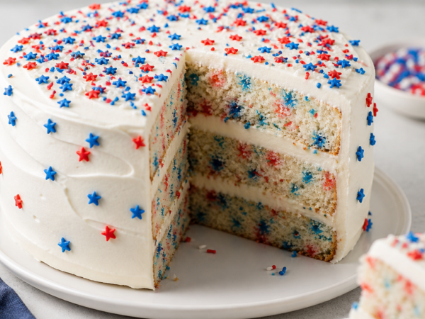 4th of July Cake Recipe: Easy Flag Poke Cake