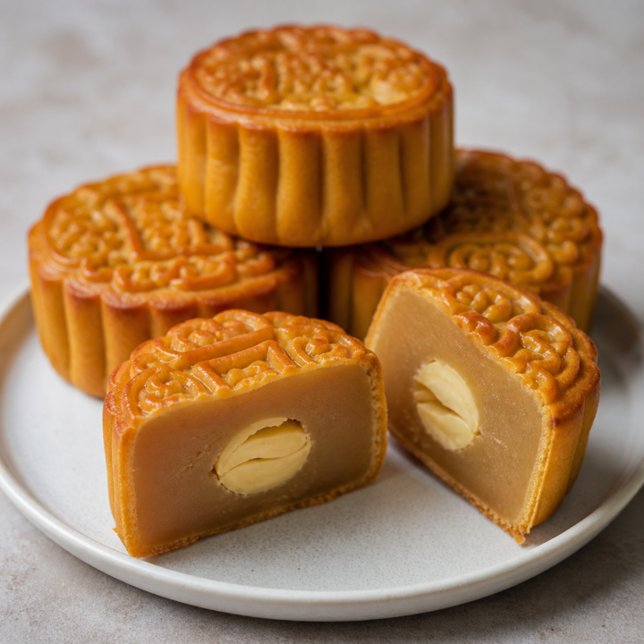 Classic Chinese Mooncakes with Lotus Paste Filling Recipe