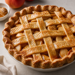 This Honey Apple Pie Recipe swaps sugar for golden honey & warm spices for the coziest, most dreamy fall dessert you'll ever bake! 🍎🥧