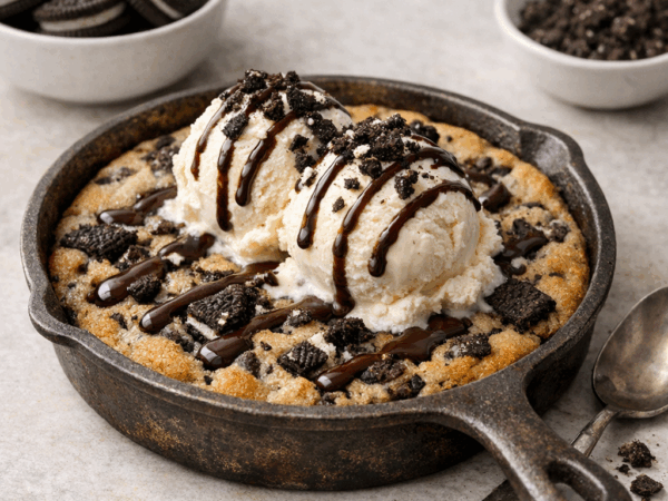 Cookies and Cream Pizookie Skillet Cookie Recipe