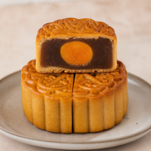 Learn how to make a traditional moon cake recipe at home! 🌕 We're talking golden skin, dreamy lotus paste & salted egg yolk filling. So good!