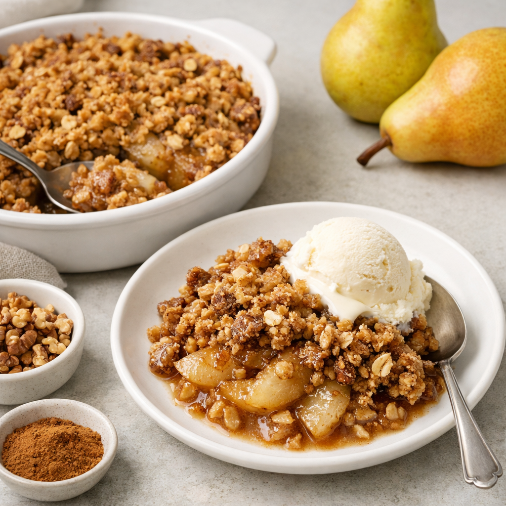 Pear Crisp Recipe: Easy Dessert With Simple Pears - Something Swanky