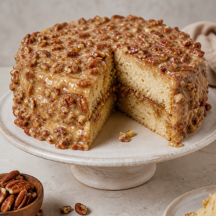 Southern Pecan Praline Cake Recipe With Butter