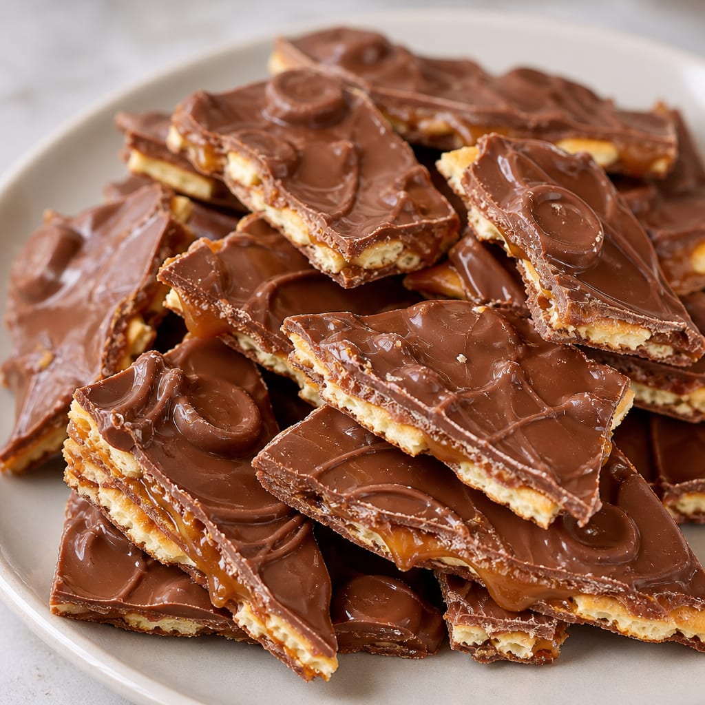 Chocolate Ritz Cracker Rolo Bark Recipe