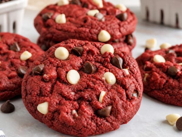 Red Velvet Monster Cookies Recipe with Chocolate Chip