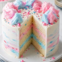 This cotton candy cake is pure magic — pastel swirls, dreamy frosting & cloud-like flavor that'll have everyone begging for seconds! 🎉