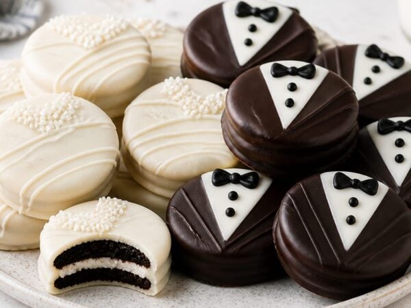 Bride & Groom Oreos: Chocolate Covered Wedding Favors