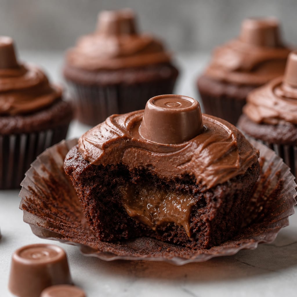 Chocolate Rolo Brownie Cupcakes Recipe