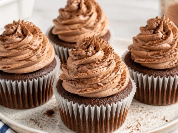 Nesquik Buttercream Cupcakes with Strawberry Frosting