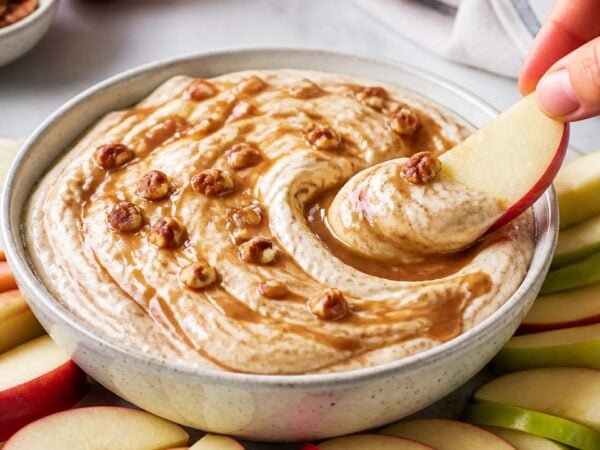 High Protein Apple Dip With Peanut Butter Yogurt