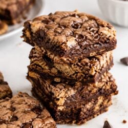 Fudgy cocoa cookie bars recipe with melty chocolate chips and a hot sugar finish. Easy, dreamy, and ready for your next chocolate craving!