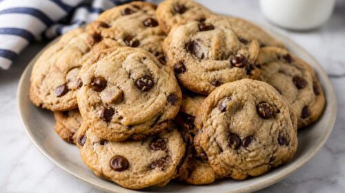 Dorie Greenspan chocolate chip cookies are fudgy, crackly, and loaded with chocolate chunks. You have to make these ASAP! 🍪