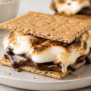 No campfire? No problem! Make gooey INDOOR gourmet s'mores in your oven with fun flavor twists like Fluffernutter & Cookies 'n Cream!