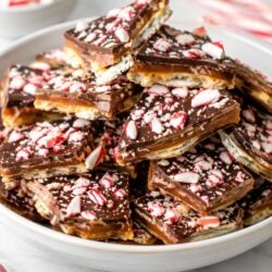 This easy Christmas crack recipe is salty, sweet, and seriously addictive! Buttery toffee + chocolate + saltines = your new favorite holiday candy.