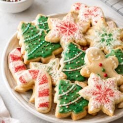 The best christmas sugar cookies recipe for soft, chewy cutouts! Easy to make, fun to decorate, and perfect for your holiday cookie tray.