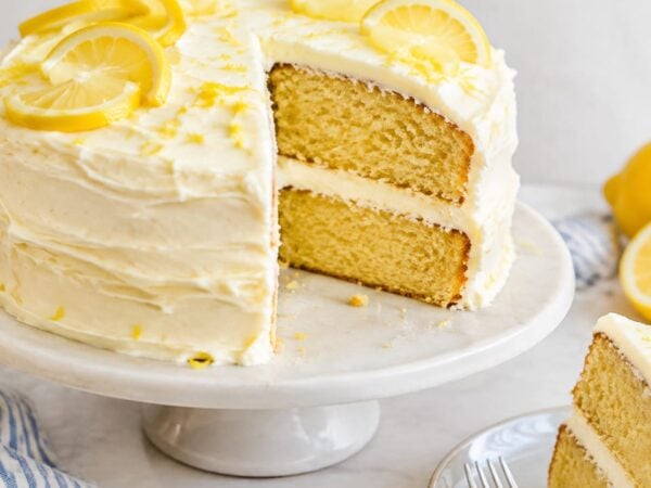 Lemon Cake Recipe: Moist Layer Cake with Cream Frosting