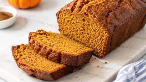 This libby's pumpkin bread recipe is moist, cozy, and loaded with crunchy nuts! Easy, fool proof, and perfect for fall baking season. 🎃